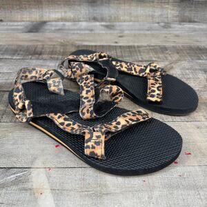 Womens Sandals Leopard Print Size 8